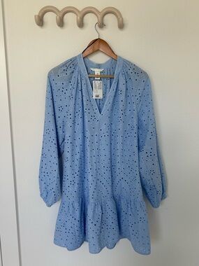NWT H&M Blue Eyelet Dress | M